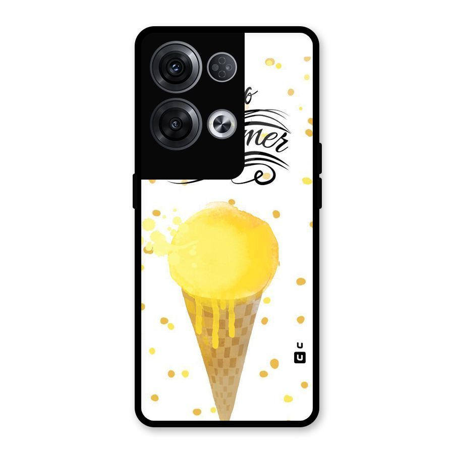 Ice Cream Summer Glass Back Case for Oppo Reno8 Pro 5G