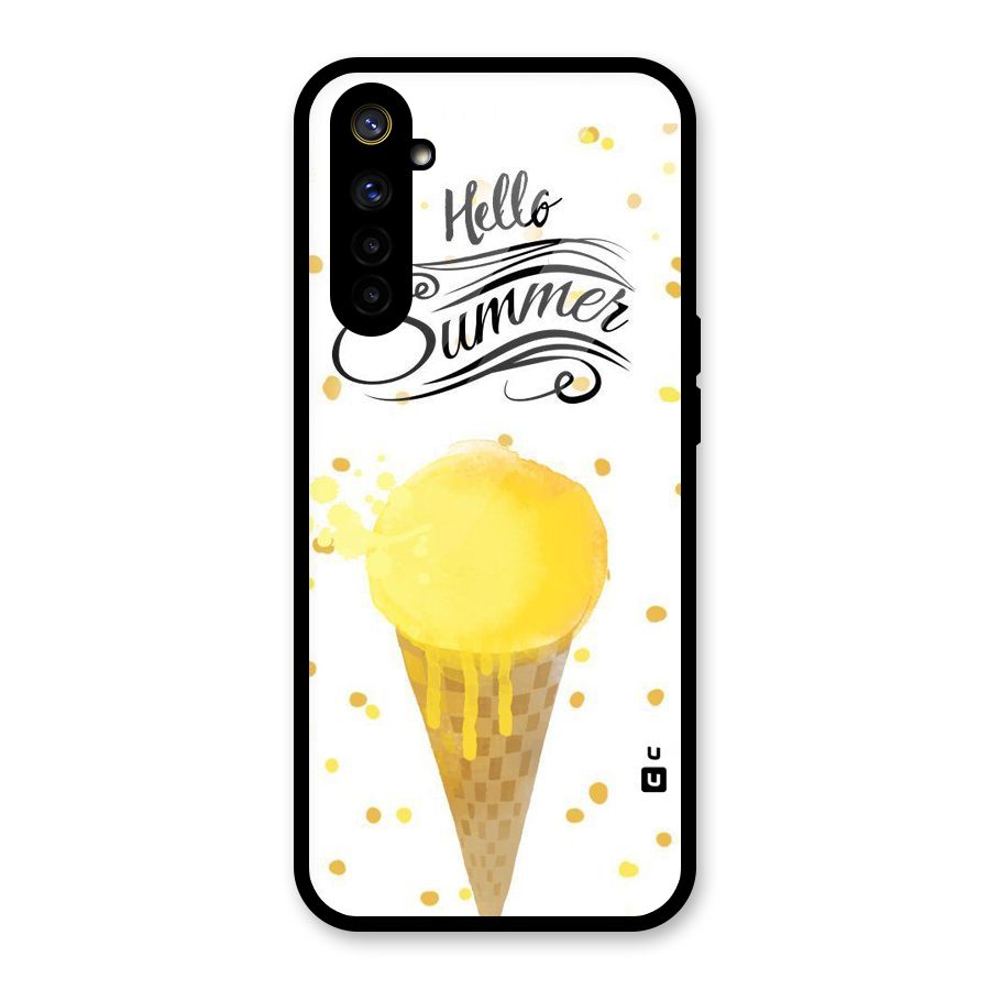 Ice Cream Summer Glass Back Case for Realme 6