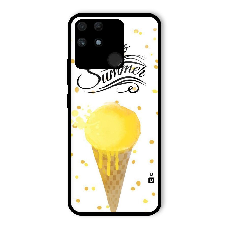 Ice Cream Summer Glass Back Case for Realme Narzo 50A