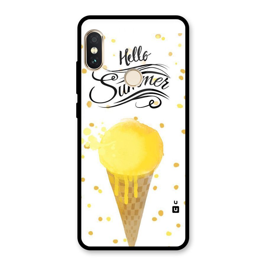 Ice Cream Summer Glass Back Case for Redmi Note 5 Pro