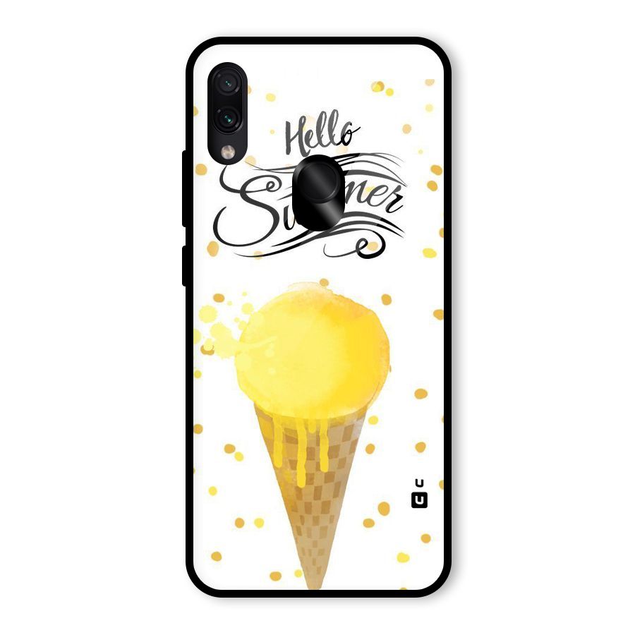 Ice Cream Summer Glass Back Case for Redmi Note 7 Pro