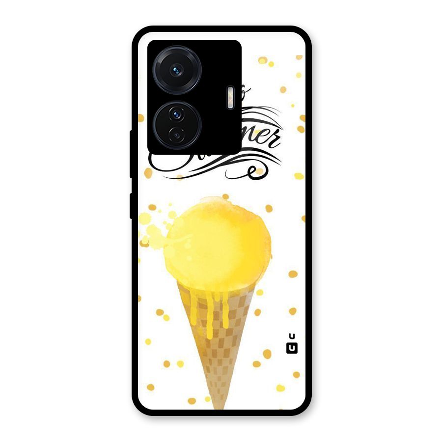 Ice Cream Summer Glass Back Case for Vivo T1 Pro