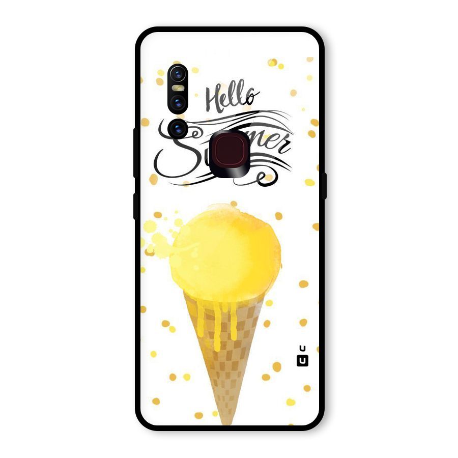 Ice Cream Summer Glass Back Case for Vivo V15