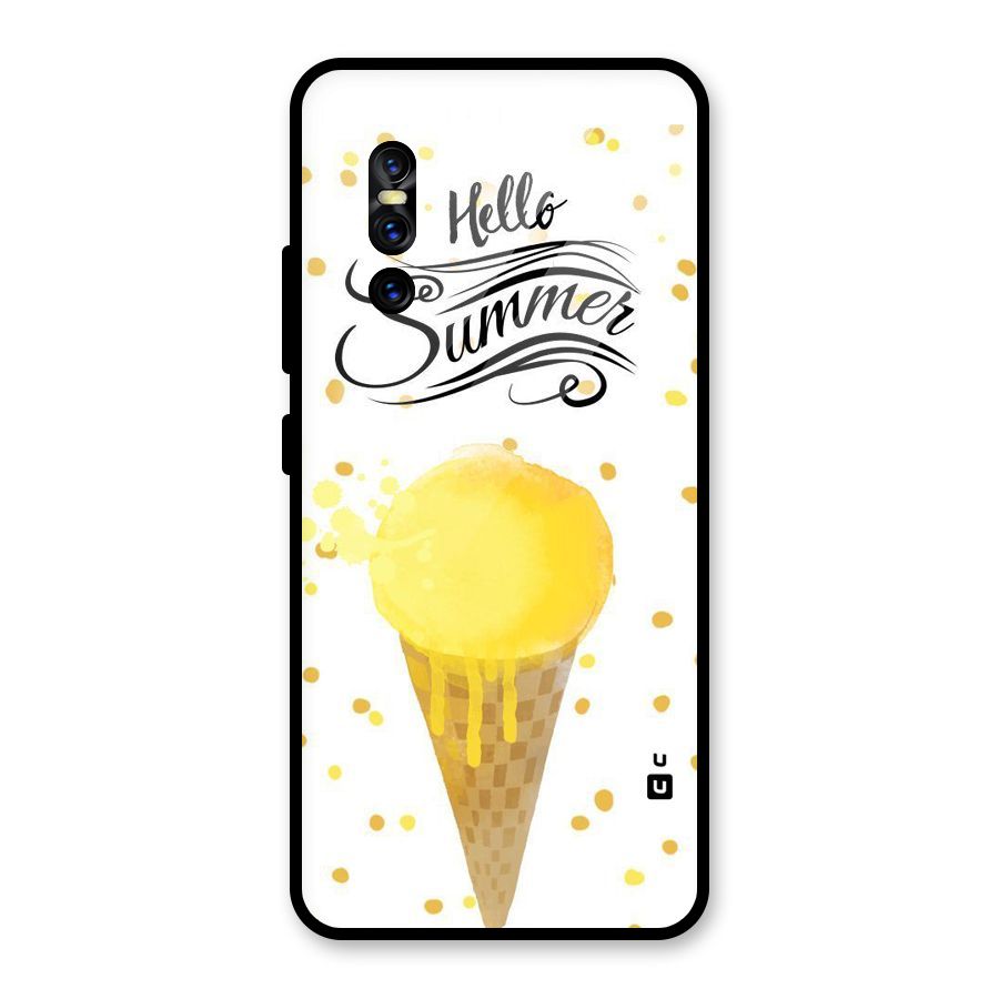 Ice Cream Summer Glass Back Case for Vivo V15 Pro