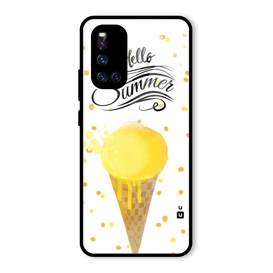 Ice Cream Summer Glass Back Case for Vivo V19