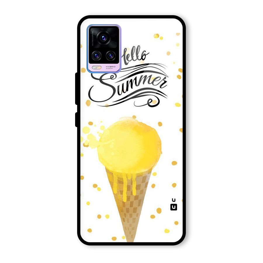 Ice Cream Summer Glass Back Case for Vivo V20 Pro