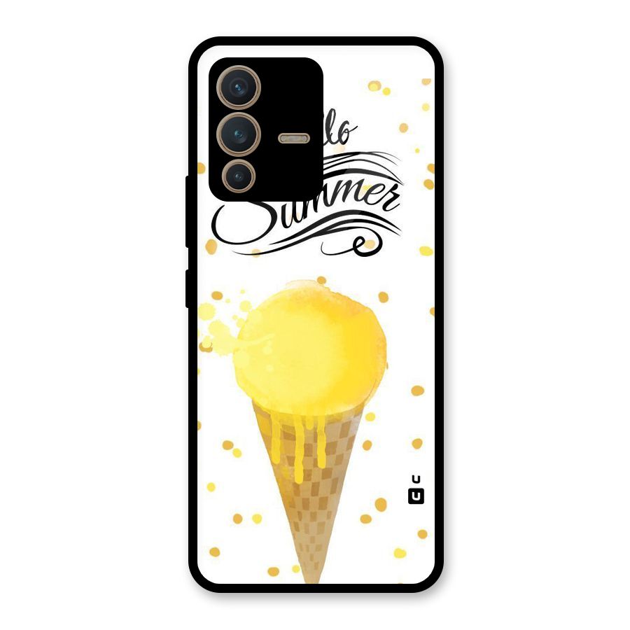 Ice Cream Summer Glass Back Case for Vivo V23 5G