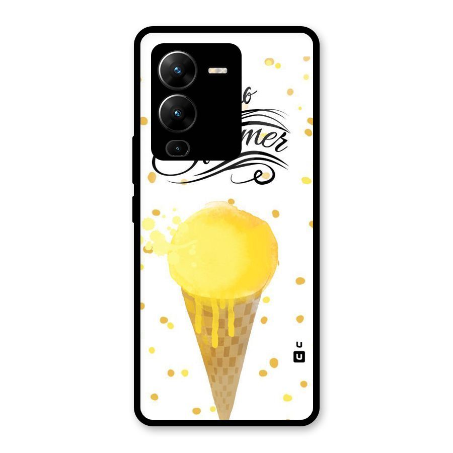 Ice Cream Summer Glass Back Case for Vivo V25 Pro