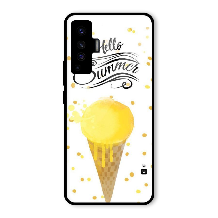 Ice Cream Summer Glass Back Case for Vivo X50
