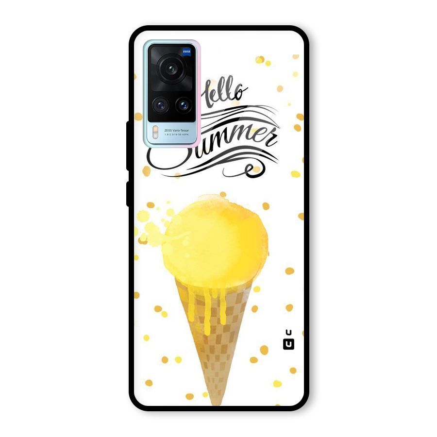 Ice Cream Summer Glass Back Case for Vivo X60