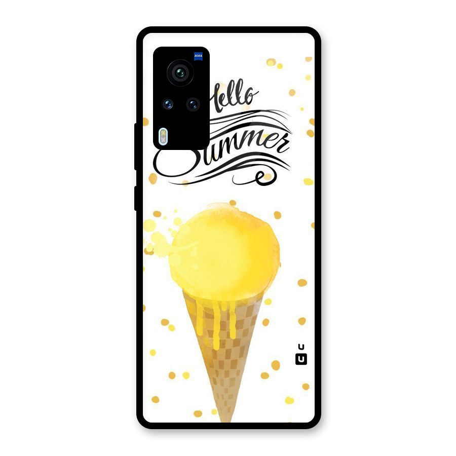 Ice Cream Summer Glass Back Case for Vivo X60 Pro
