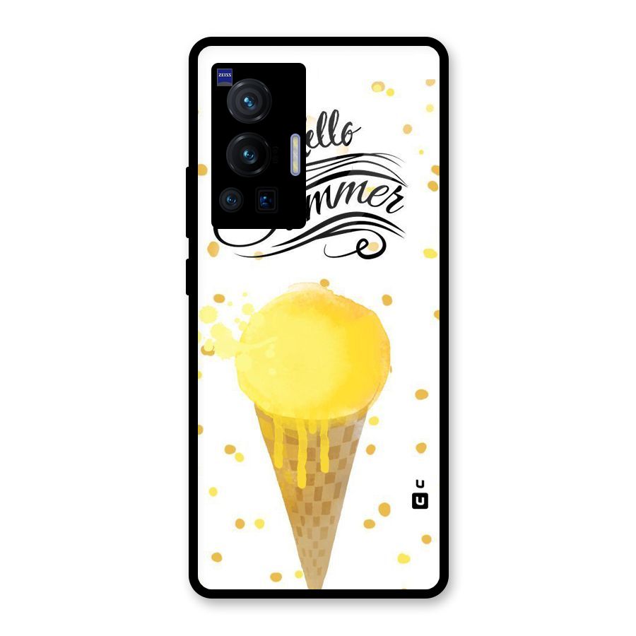 Ice Cream Summer Glass Back Case for Vivo X70 Pro