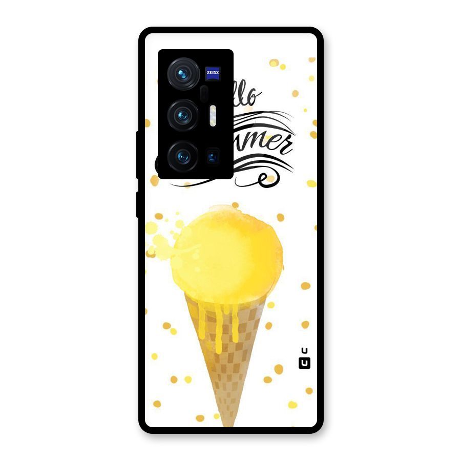 Ice Cream Summer Glass Back Case for Vivo X70 Pro Plus