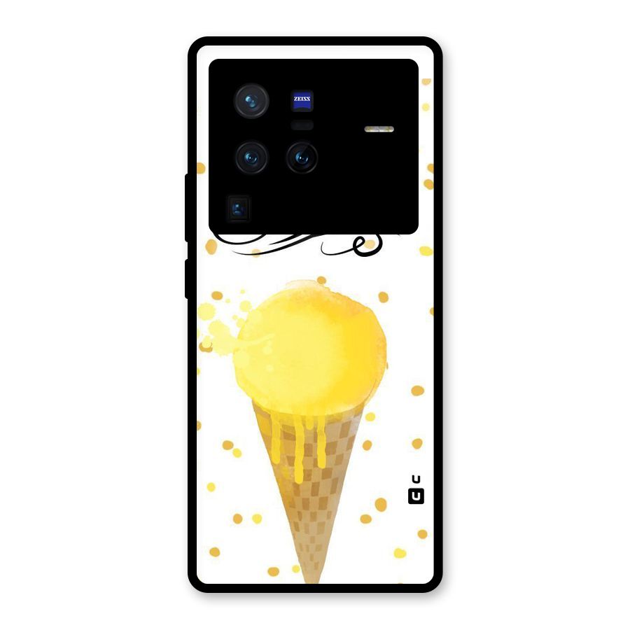 Ice Cream Summer Glass Back Case for Vivo X80 Pro