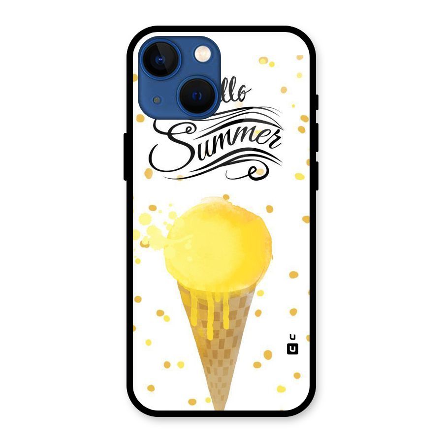 Ice Cream Summer Glass Back Case for iPhone 13 Mini