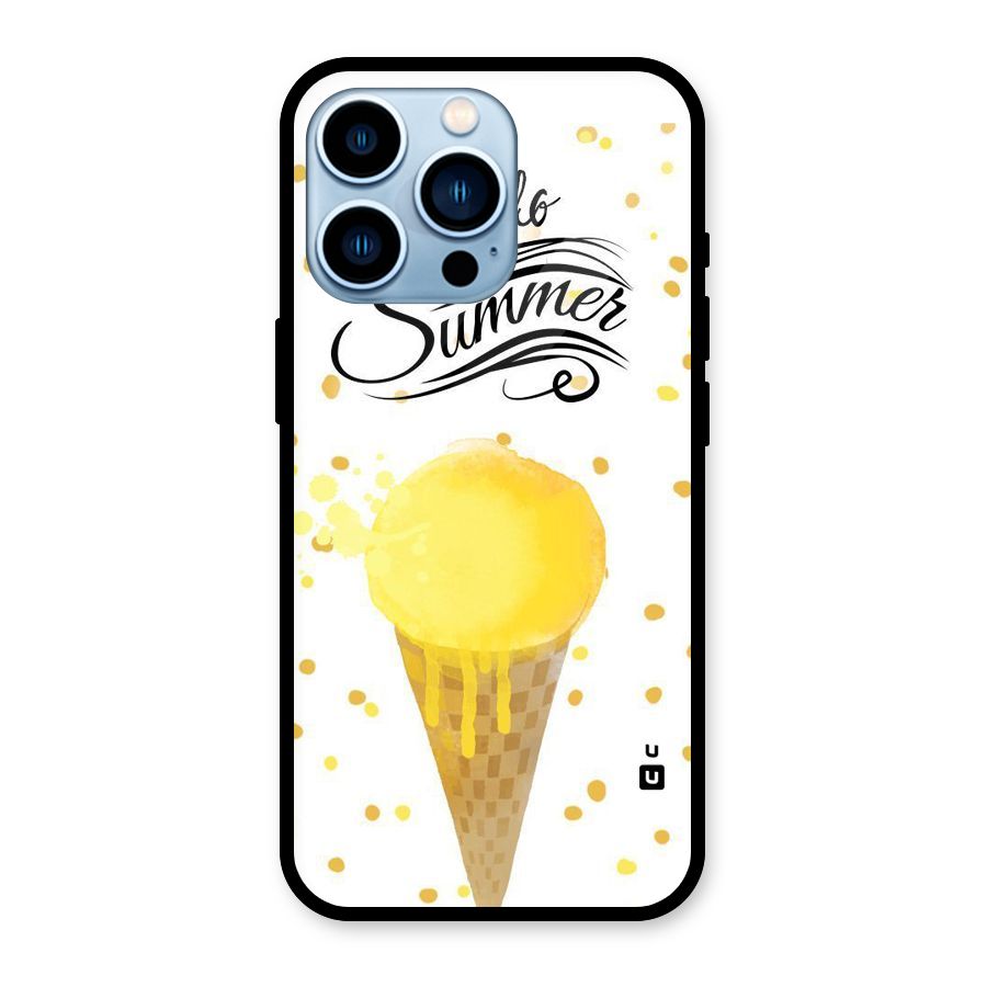 Ice Cream Summer Glass Back Case for iPhone 13 Pro