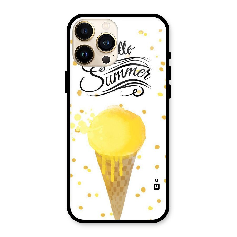 Ice Cream Summer Glass Back Case for iPhone 13 Pro Max
