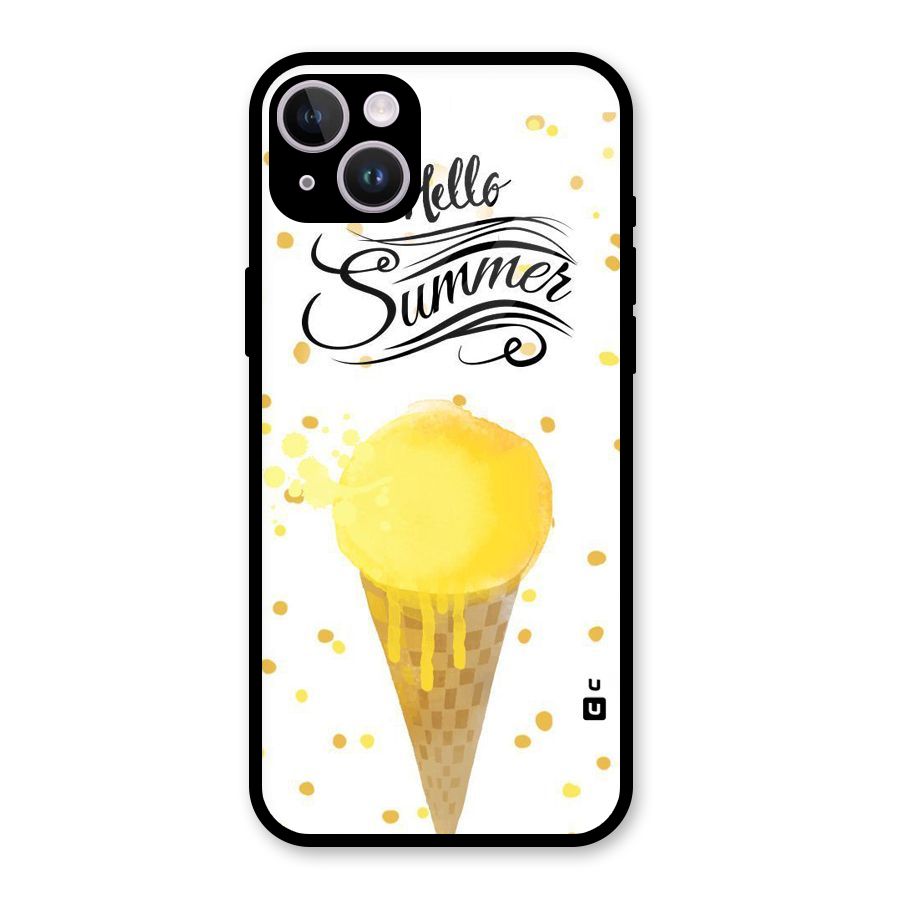 Ice Cream Summer Glass Back Case for iPhone 14 Plus