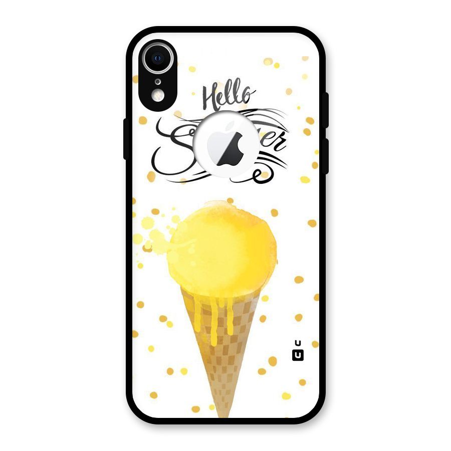Ice Cream Summer Glass Back Case for iPhone XR Logo Cut