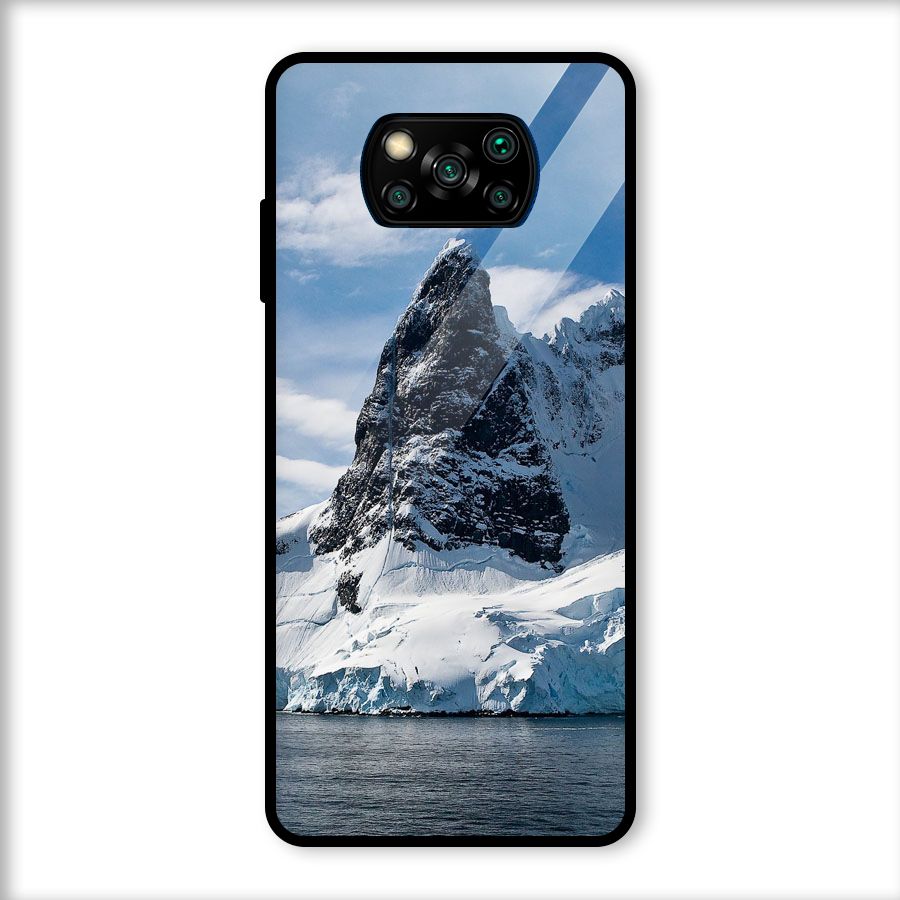 Ice Mountains Glass Back Case for Poco X3