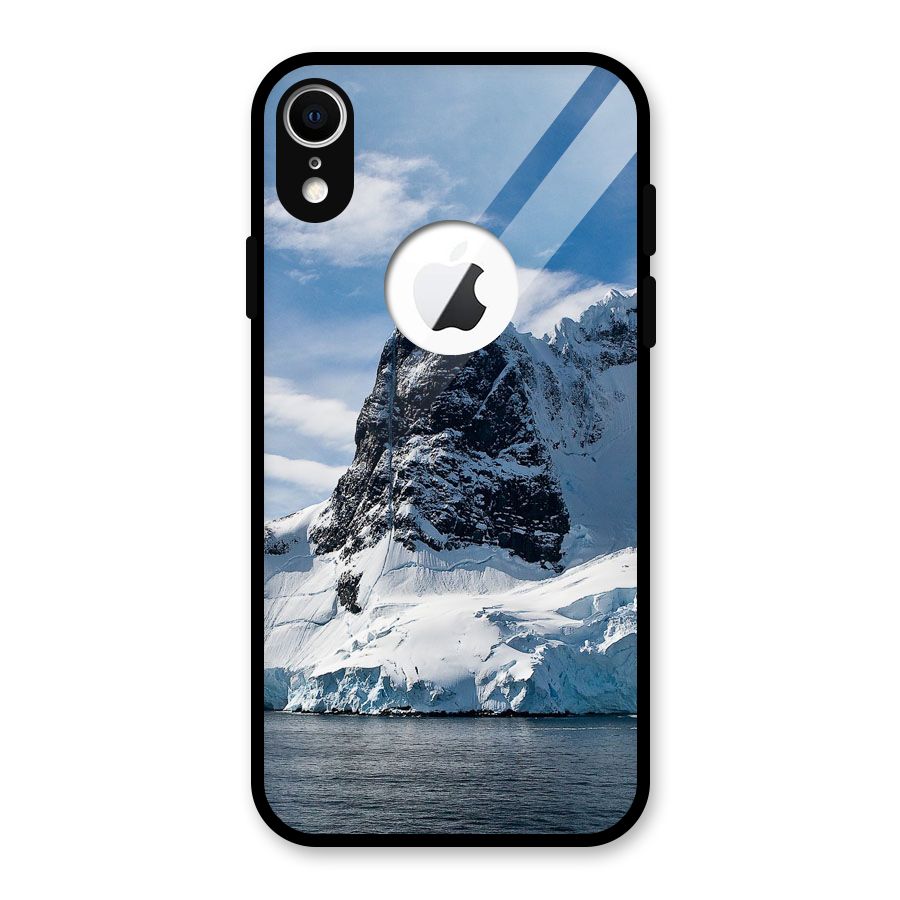 Ice Mountains Glass Back Case for iPhone XR Logo Cut