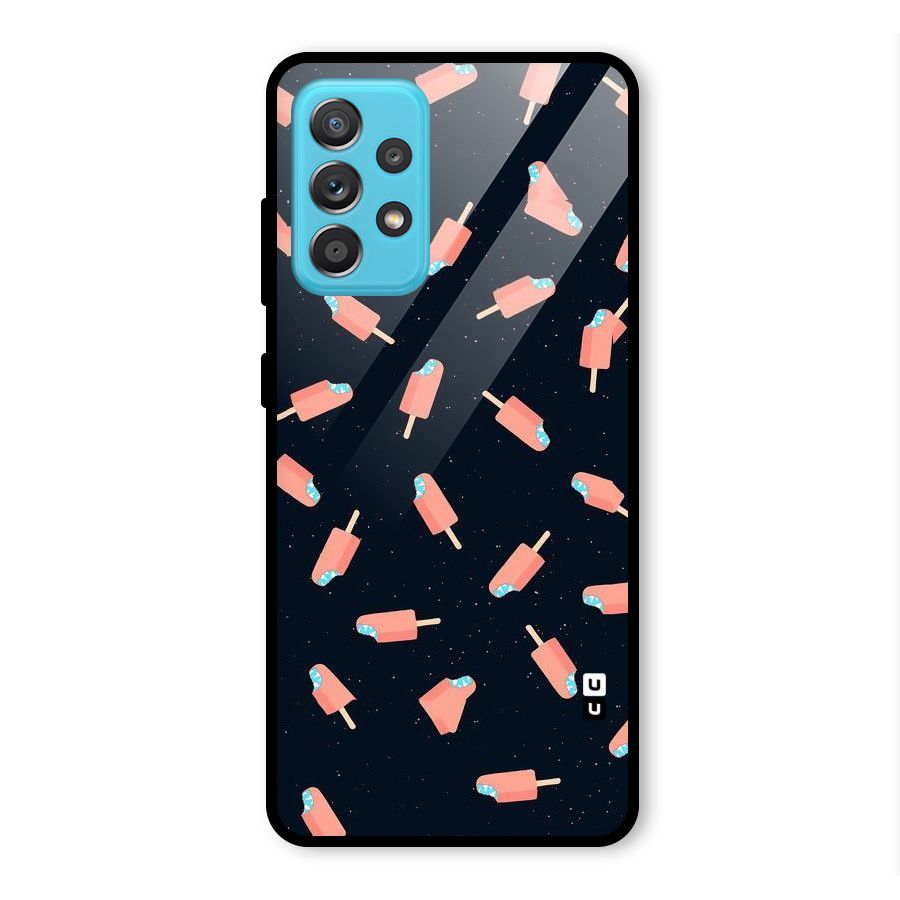 Icy Pattern Glass Back Case for Galaxy A52