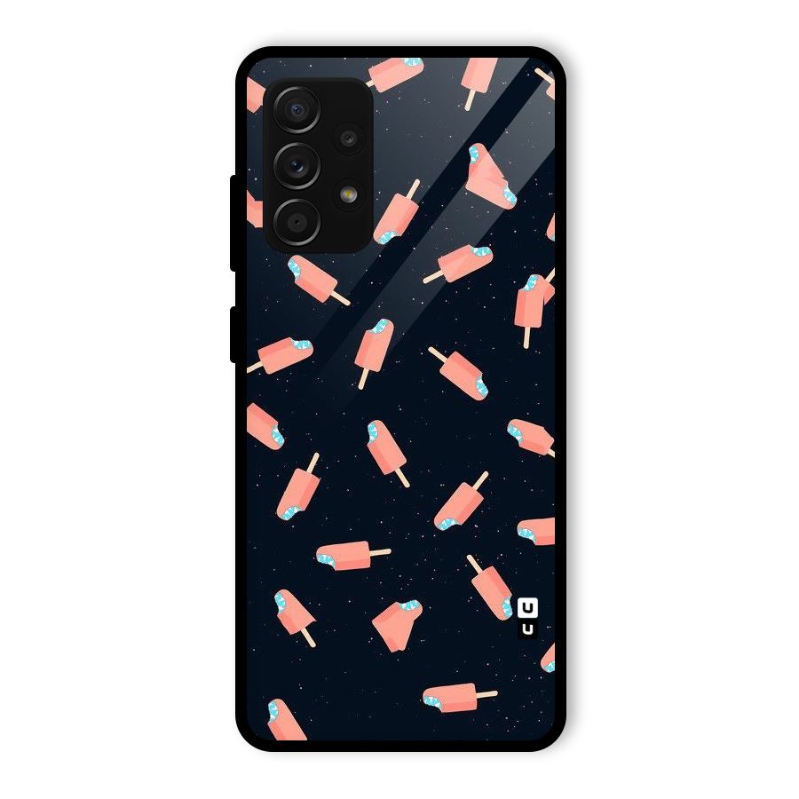 Icy Pattern Glass Back Case for Galaxy A53 5G