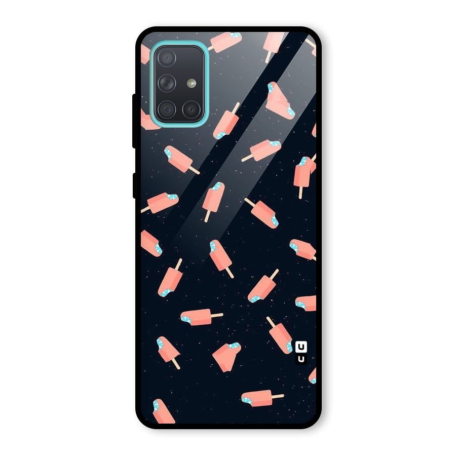 Icy Pattern Glass Back Case for Galaxy A71