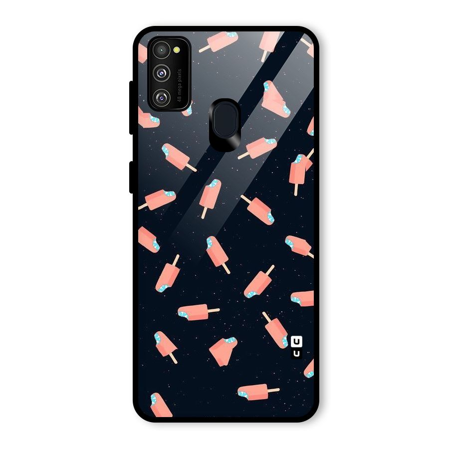 Icy Pattern Glass Back Case for Galaxy M30s