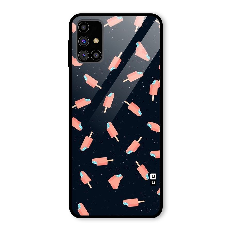 Icy Pattern Glass Back Case for Galaxy M31s