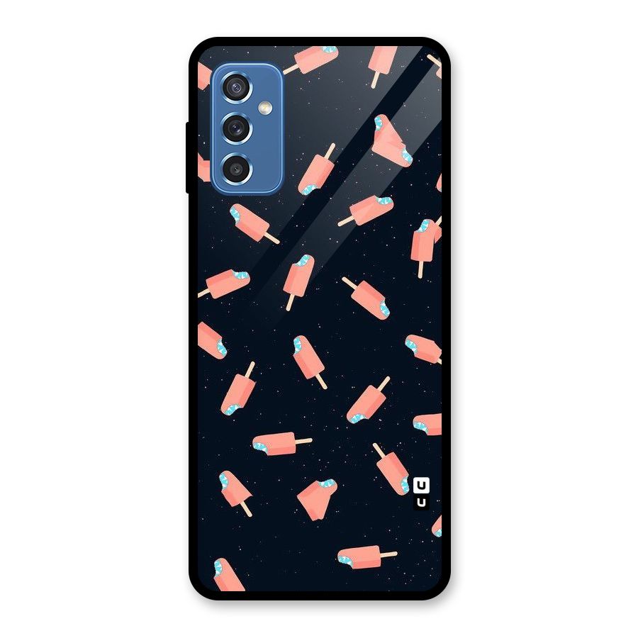 Icy Pattern Glass Back Case for Galaxy M52 5G