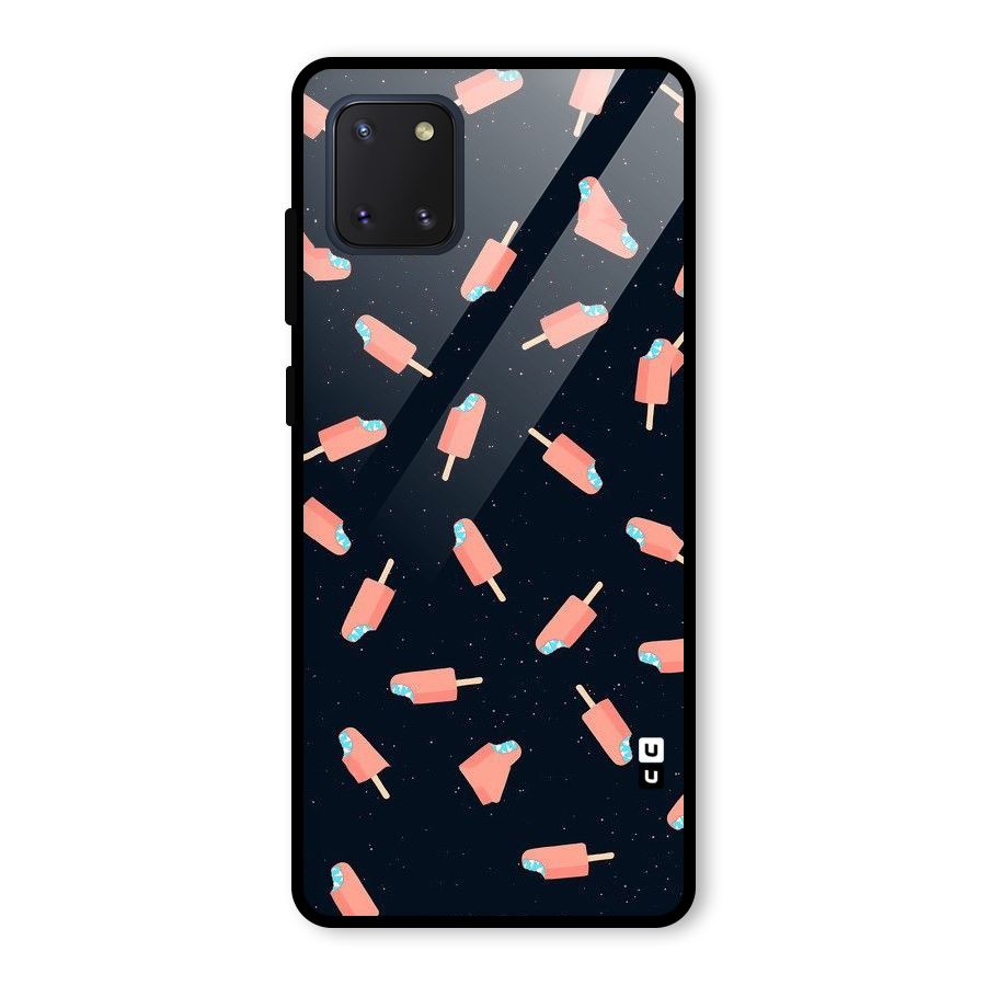 Icy Pattern Glass Back Case for Galaxy Note 10 Lite