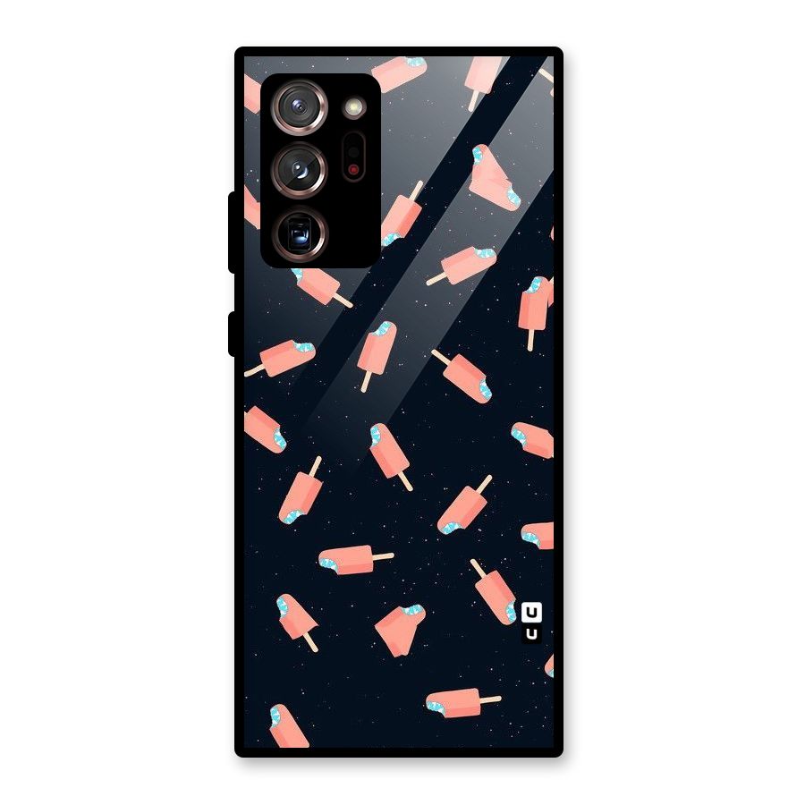 Icy Pattern Glass Back Case for Galaxy Note 20 Ultra