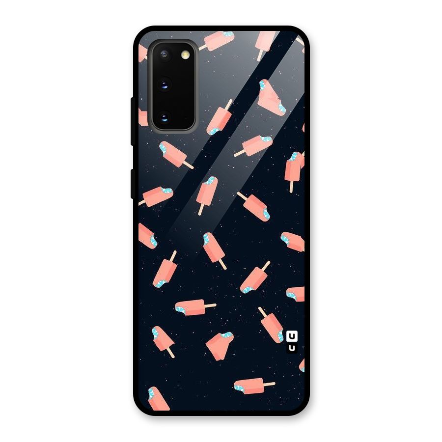 Icy Pattern Glass Back Case for Galaxy S20