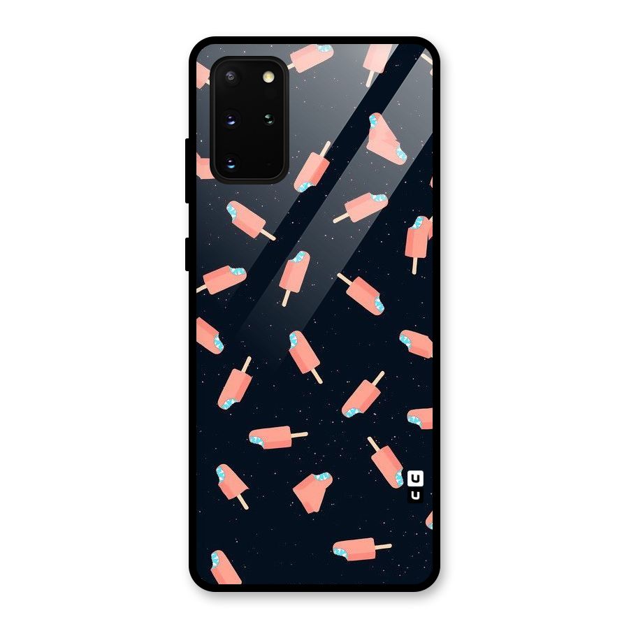 Icy Pattern Glass Back Case for Galaxy S20 Plus