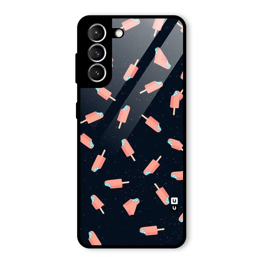 Icy Pattern Glass Back Case for Galaxy S21 5G