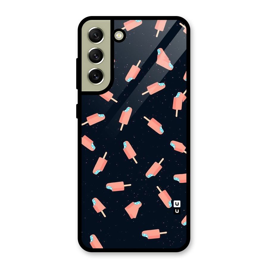Icy Pattern Glass Back Case for Galaxy S21 FE 5G