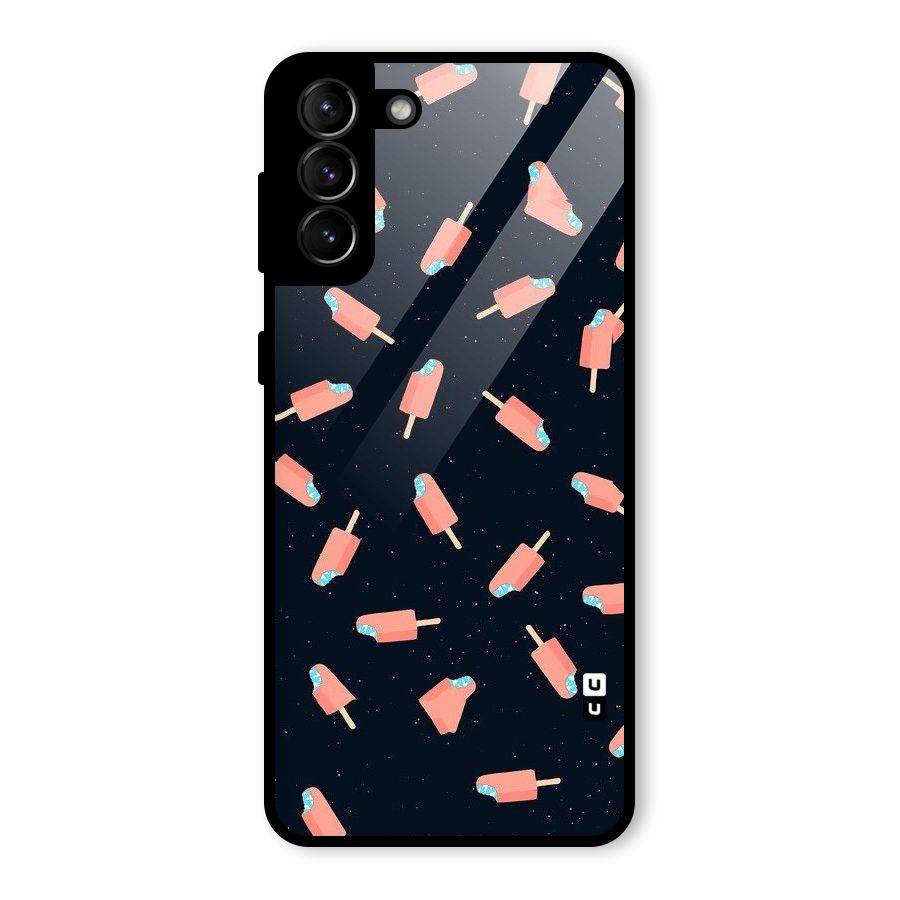 Icy Pattern Glass Back Case for Galaxy S21 Plus