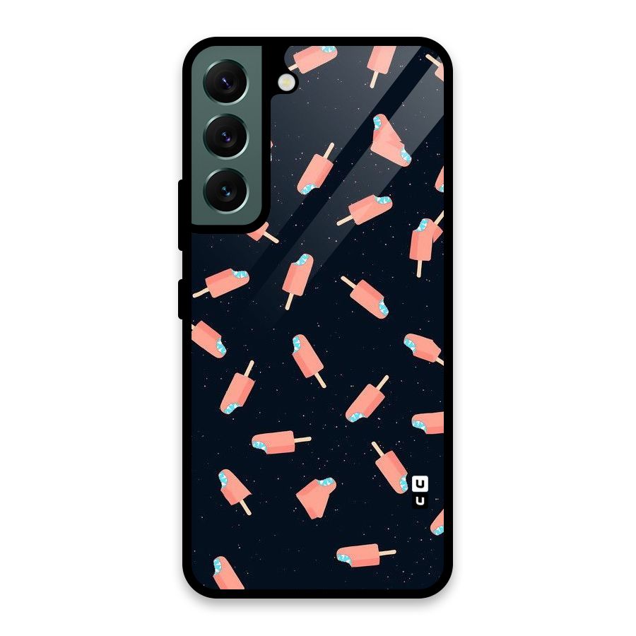 Icy Pattern Glass Back Case for Galaxy S22 5G