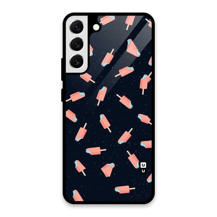 Icy Pattern Glass Back Case for Galaxy S22 Plus 5G