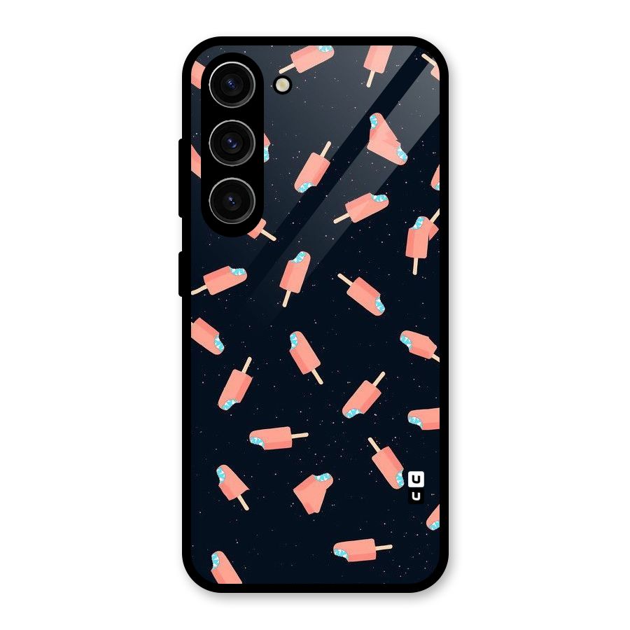 Icy Pattern Glass Back Case for Galaxy S23