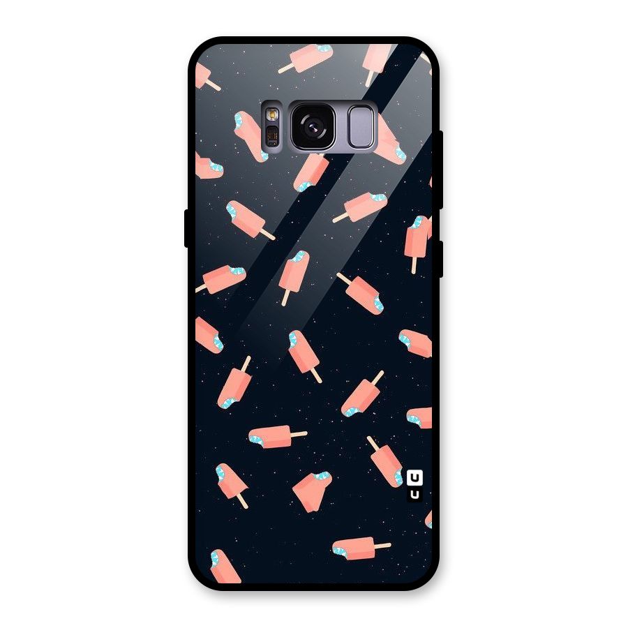 Icy Pattern Glass Back Case for Galaxy S8