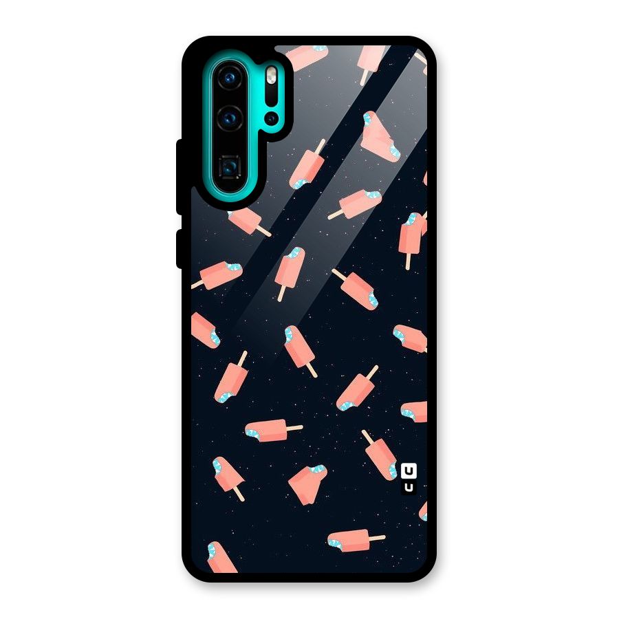 Icy Pattern Glass Back Case for Huawei P30 Pro