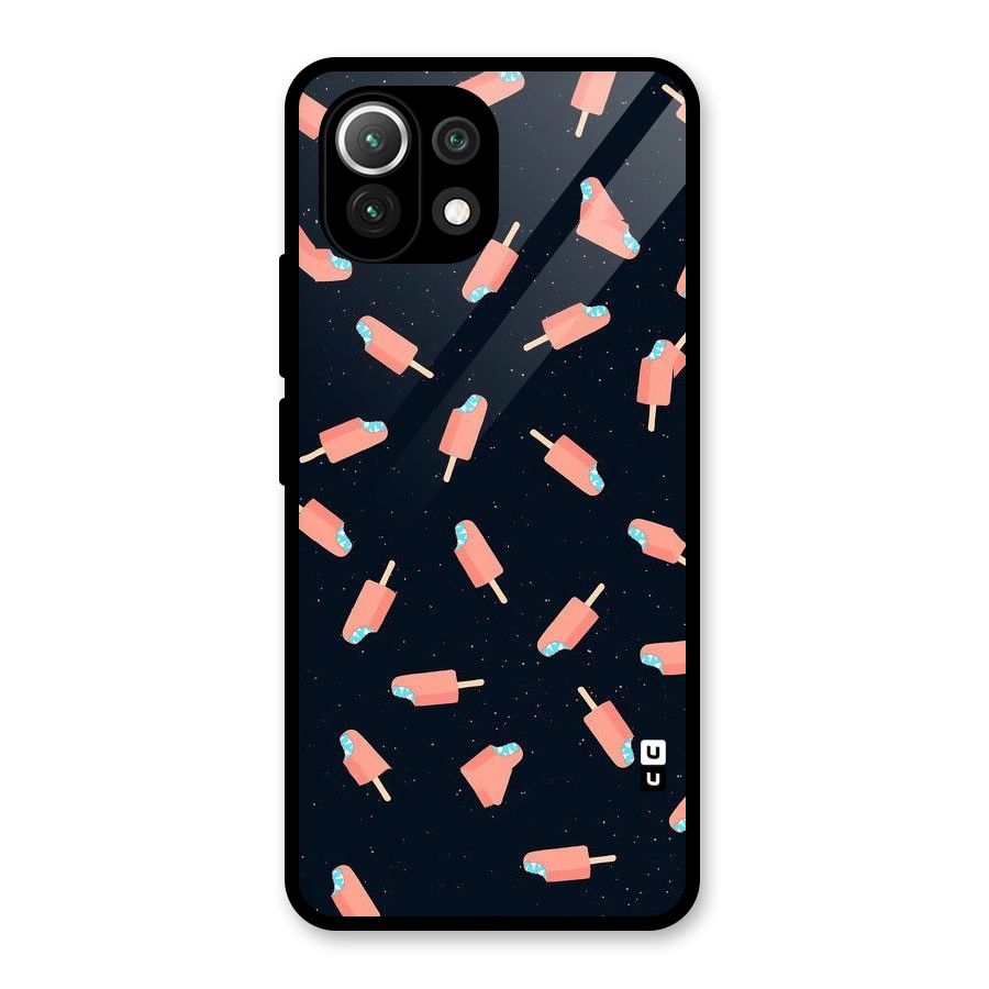 Icy Pattern Glass Back Case for Mi 11 Lite NE 5G
