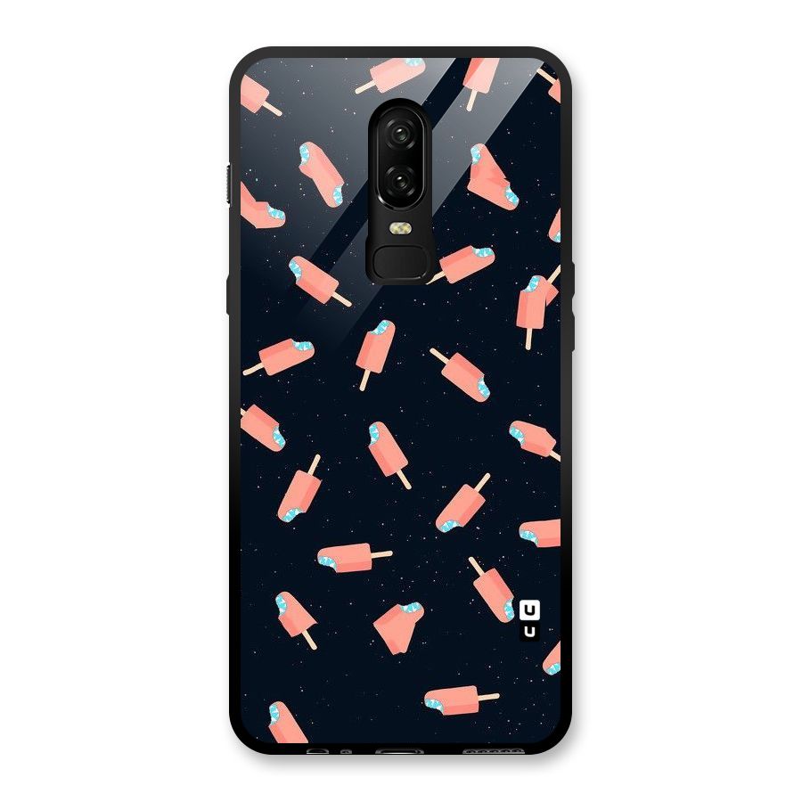 Icy Pattern Glass Back Case for OnePlus 6