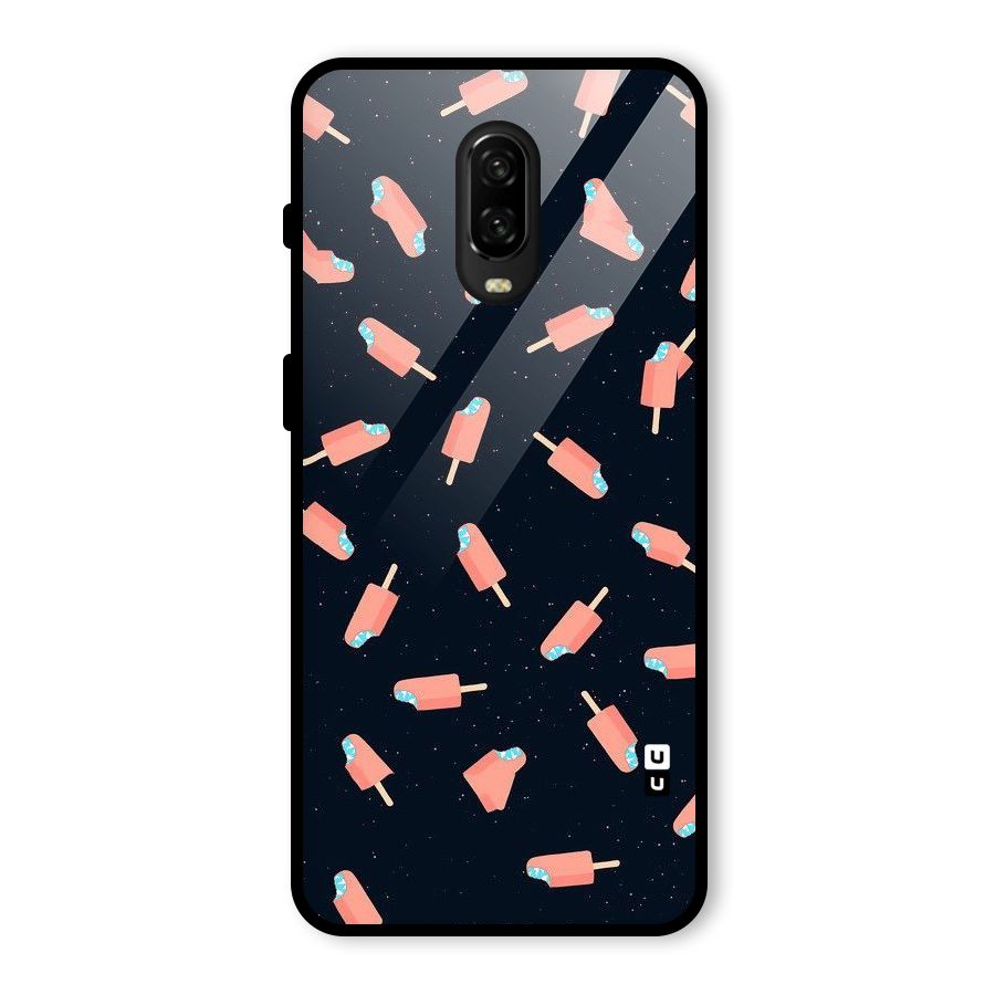 Icy Pattern Glass Back Case for OnePlus 6T