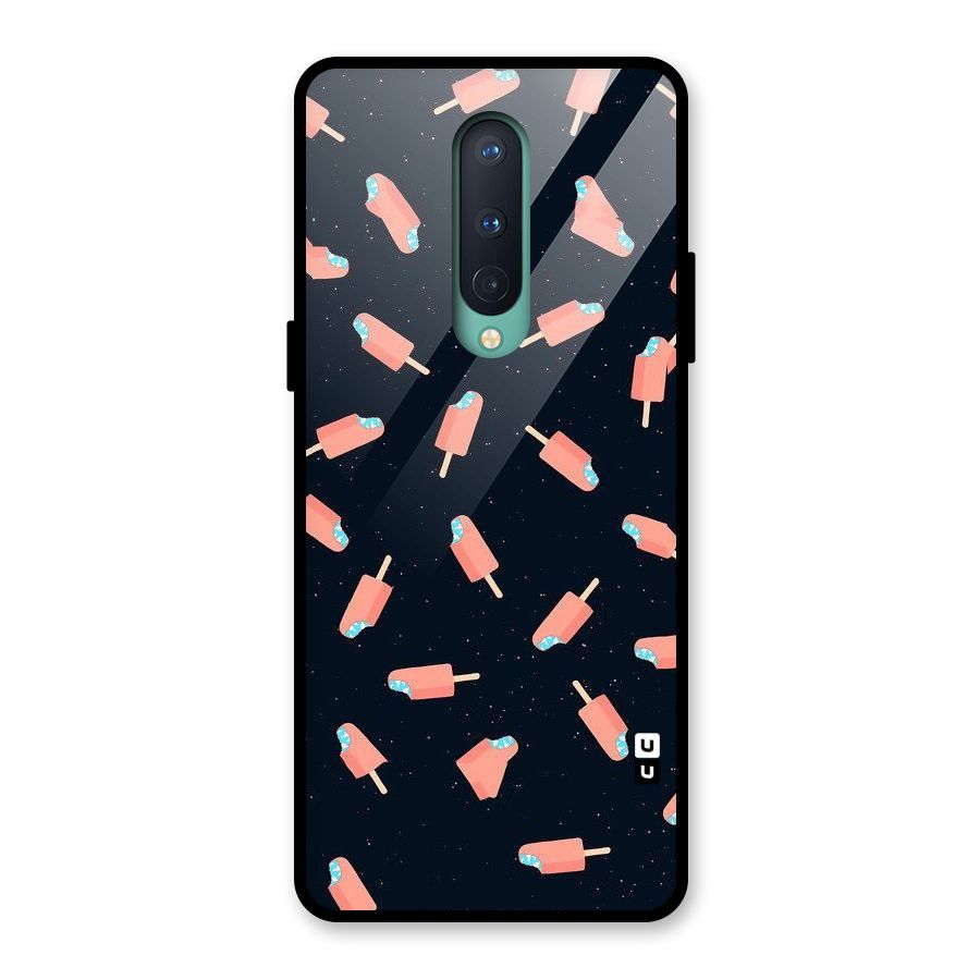 Icy Pattern Glass Back Case for OnePlus 8