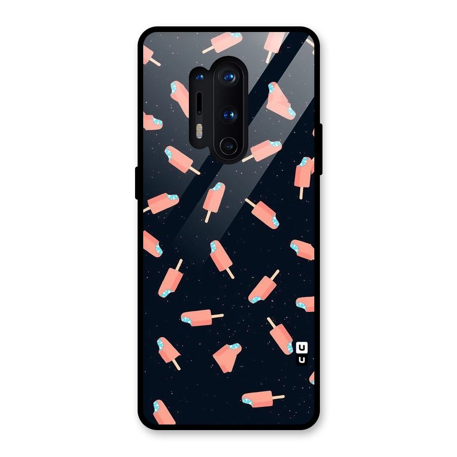 Icy Pattern Glass Back Case for OnePlus 8 Pro