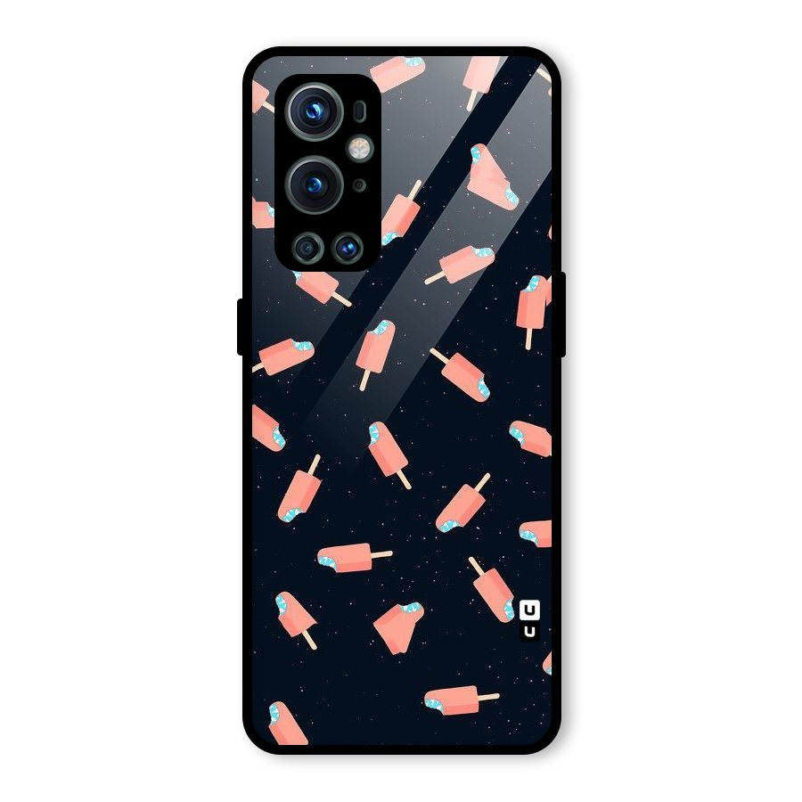 Icy Pattern Glass Back Case for OnePlus 9 Pro