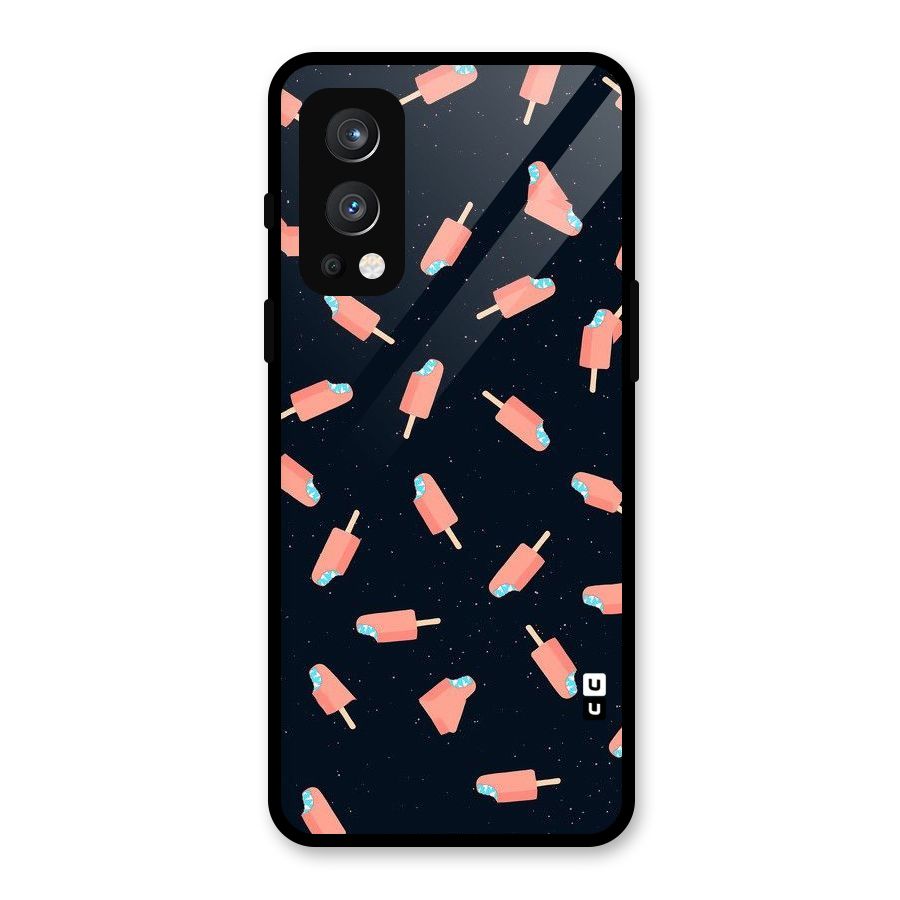 Icy Pattern Glass Back Case for OnePlus Nord 2 5G